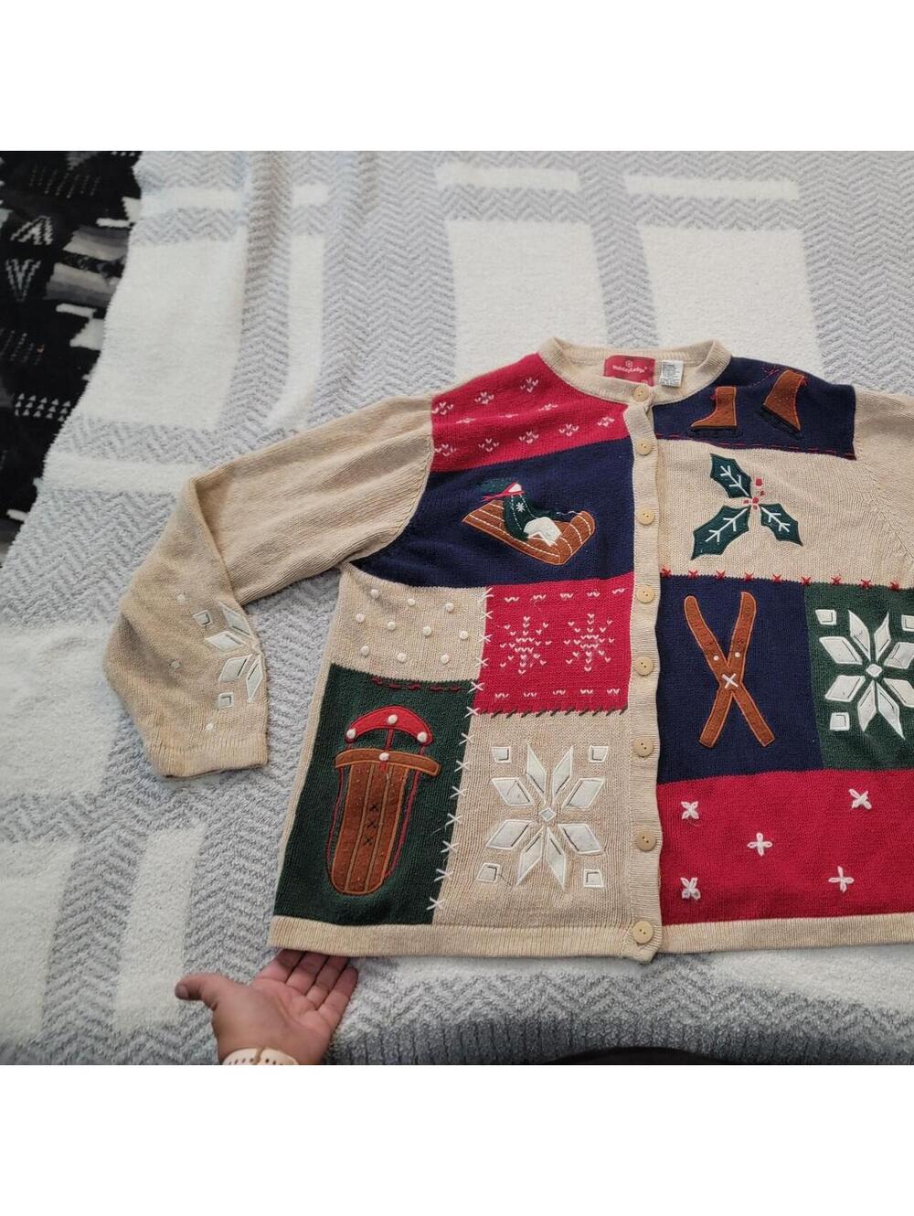 Women's Multi and Cream Cardigan